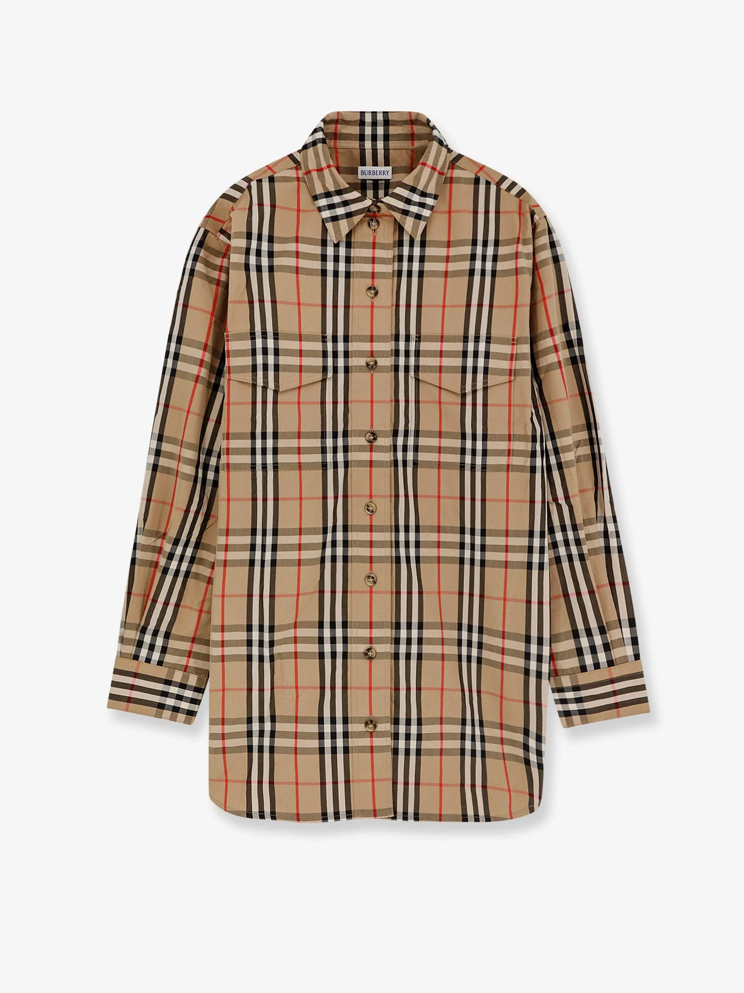 Cotton Shirt With Check Print - 1