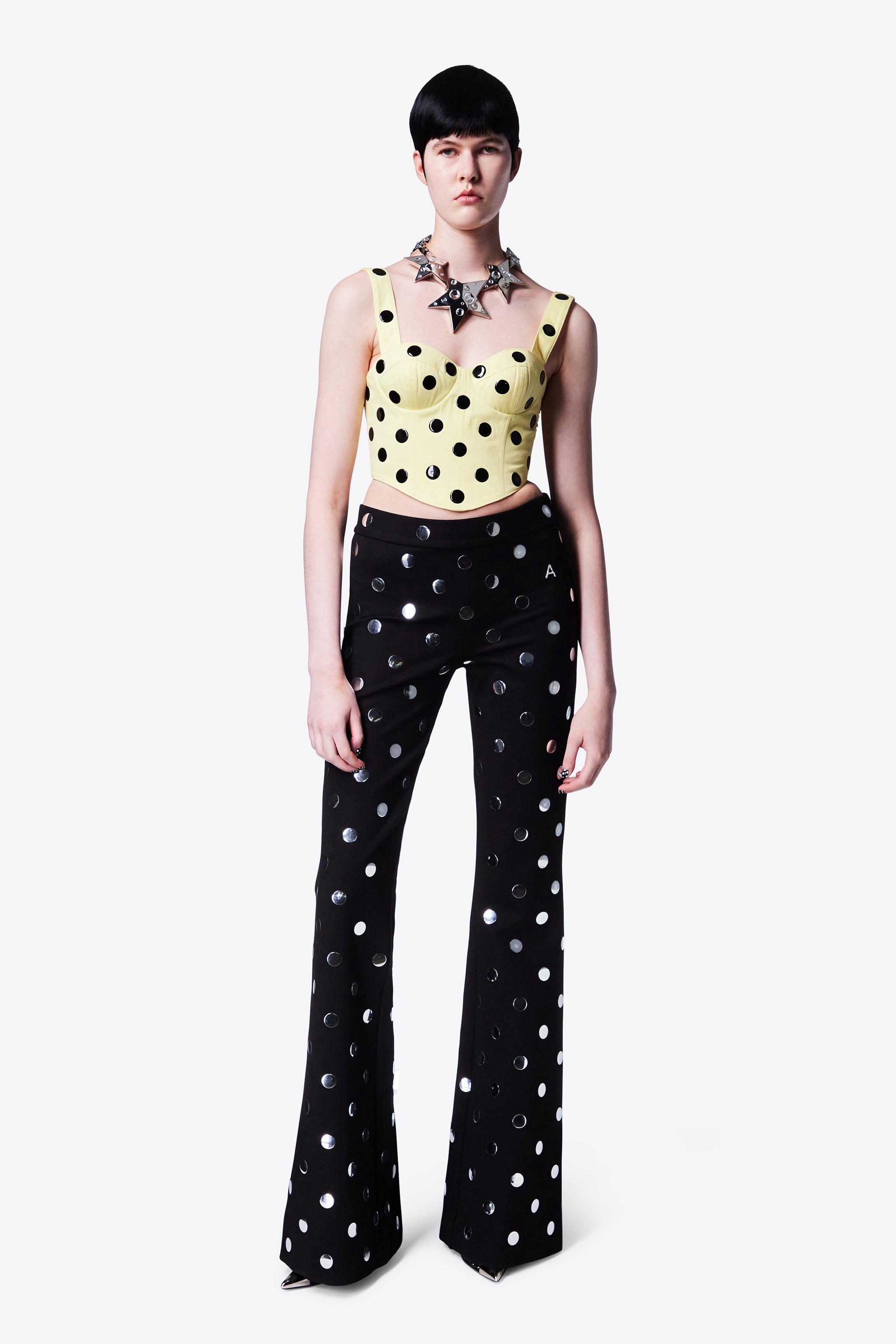 POLKA DOT FLARE PANT - 4