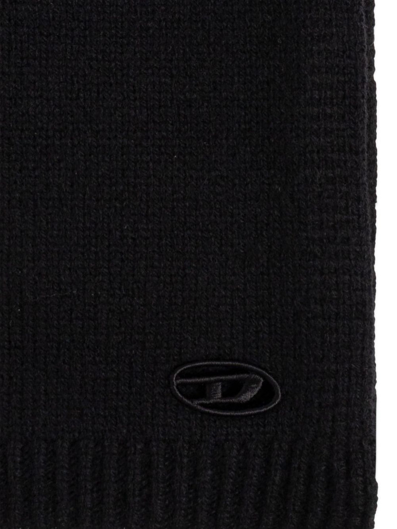 Diesel logo-plaque wool scarf outlook