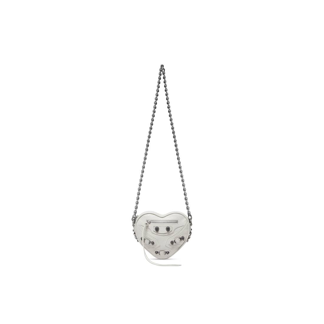 Women's Le Cagole Heart Mini Bag  in Optic White - 1