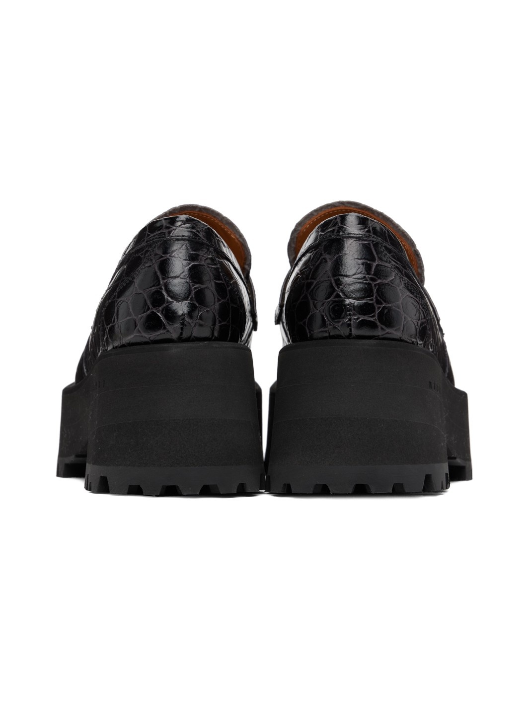 Black Croc Loafers - 2