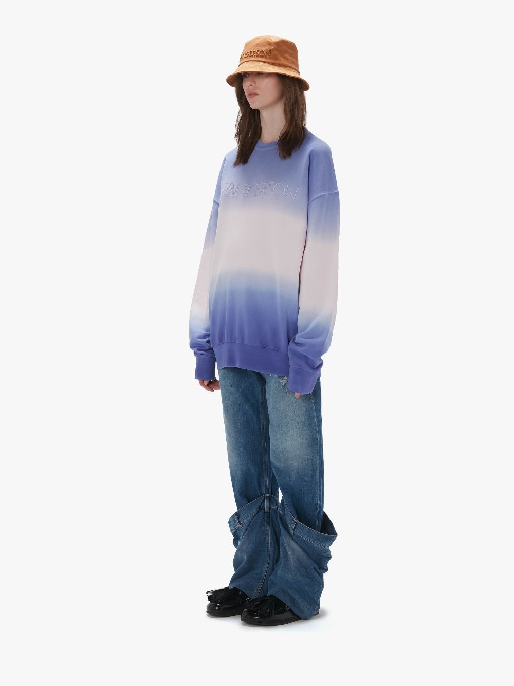 GRADIENT SWEATSHIRT WITH LOGO EMBROIDERED - 4