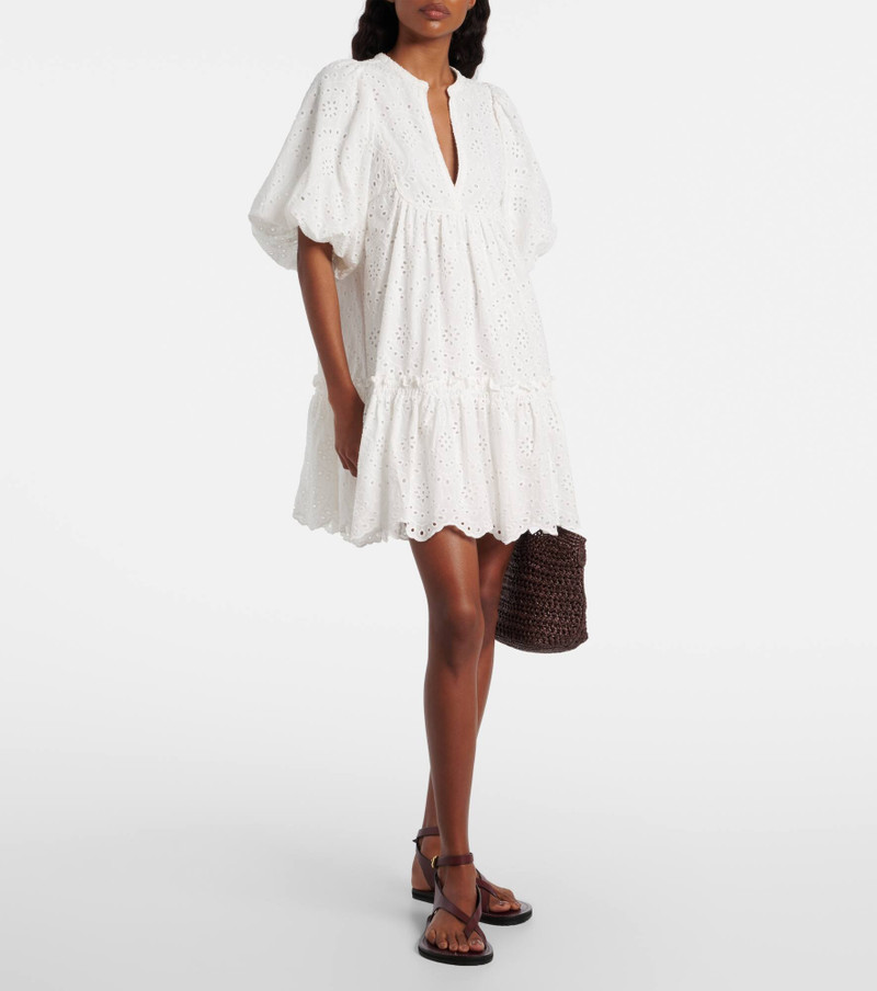 Poupette St Barth Cruz broderie anglaise cotton minidress outlook