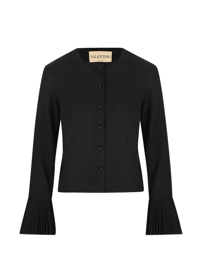 pleated-cuffs cardigan 1