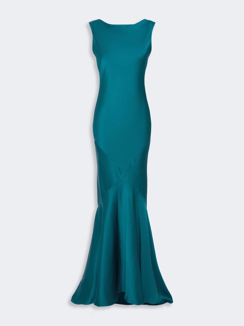 RUM Long envers satin dress - OIL 1