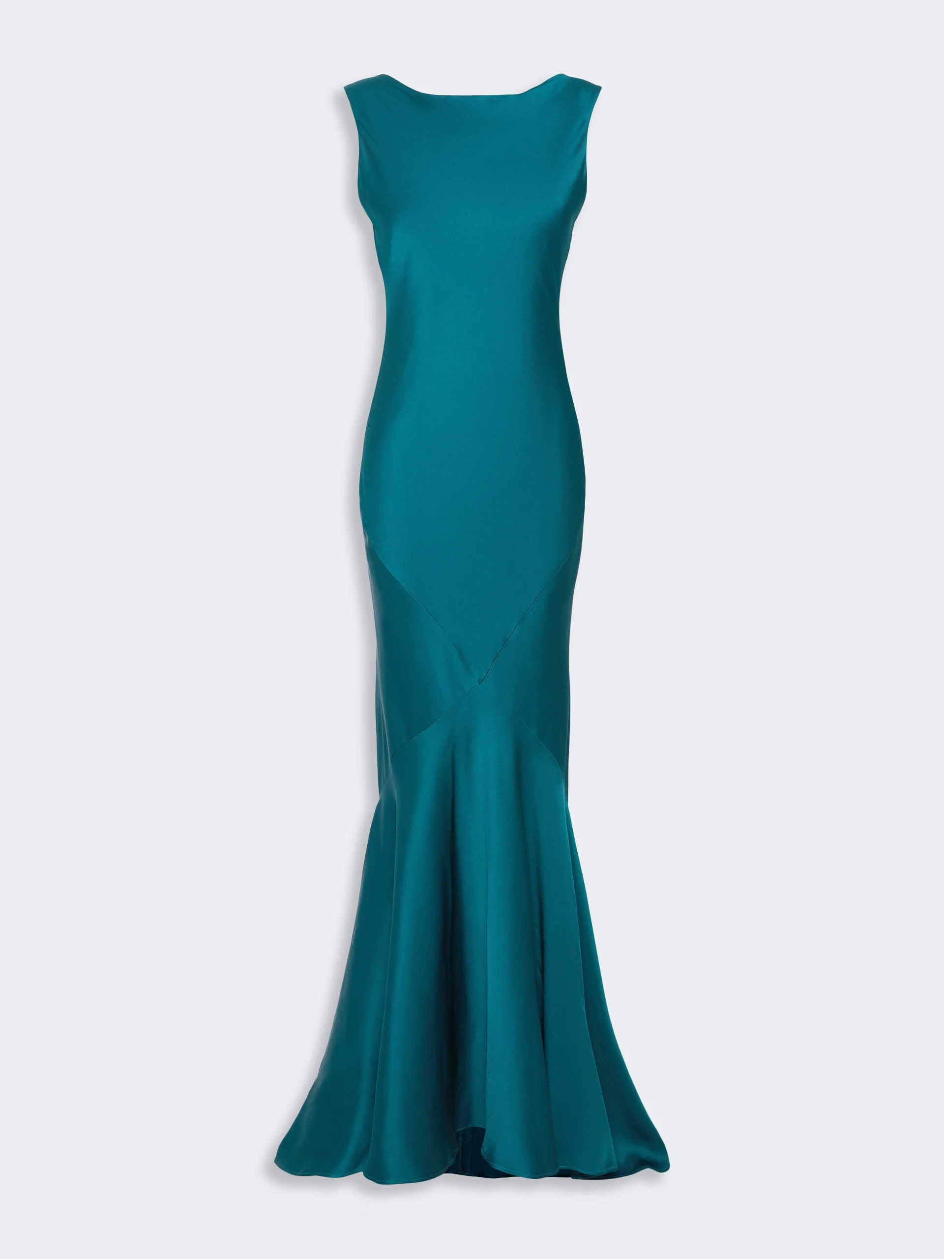 RUM Long envers satin dress - OIL - 1