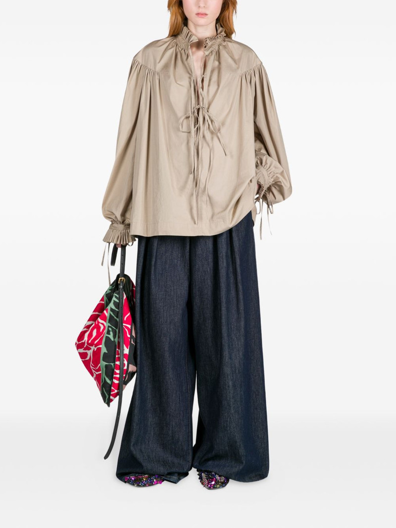 Dries Van Noten large graphic-print shoulder bag outlook