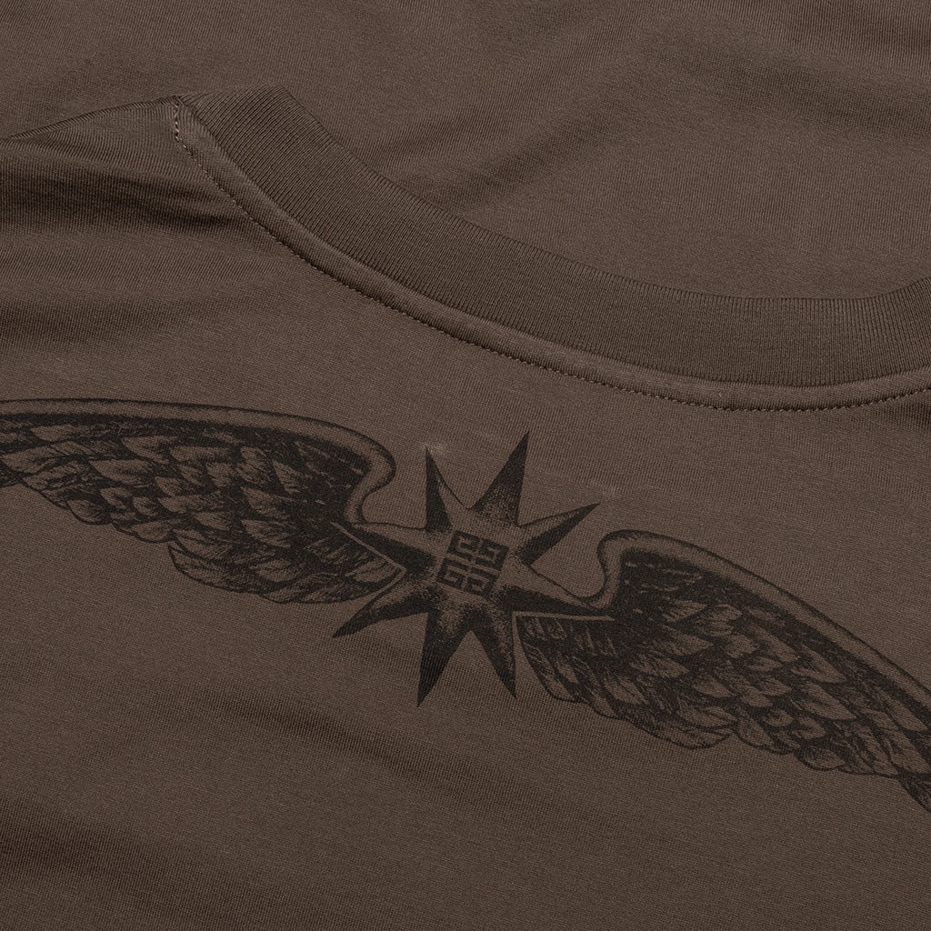 WINGS COTTON T-SHIRT - KHAKI - 5