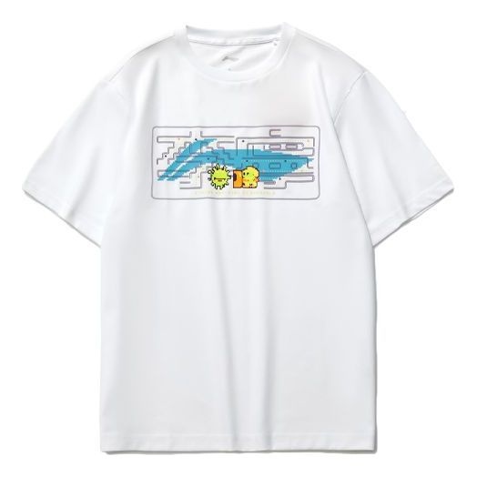 Li-Ning Cartoon Graphic Loose Fit T-shirt 'White' AHSR340-11 - 1