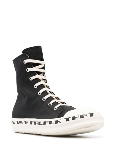 Rick Owens DRKSHDW high-top lace-up sneakers outlook