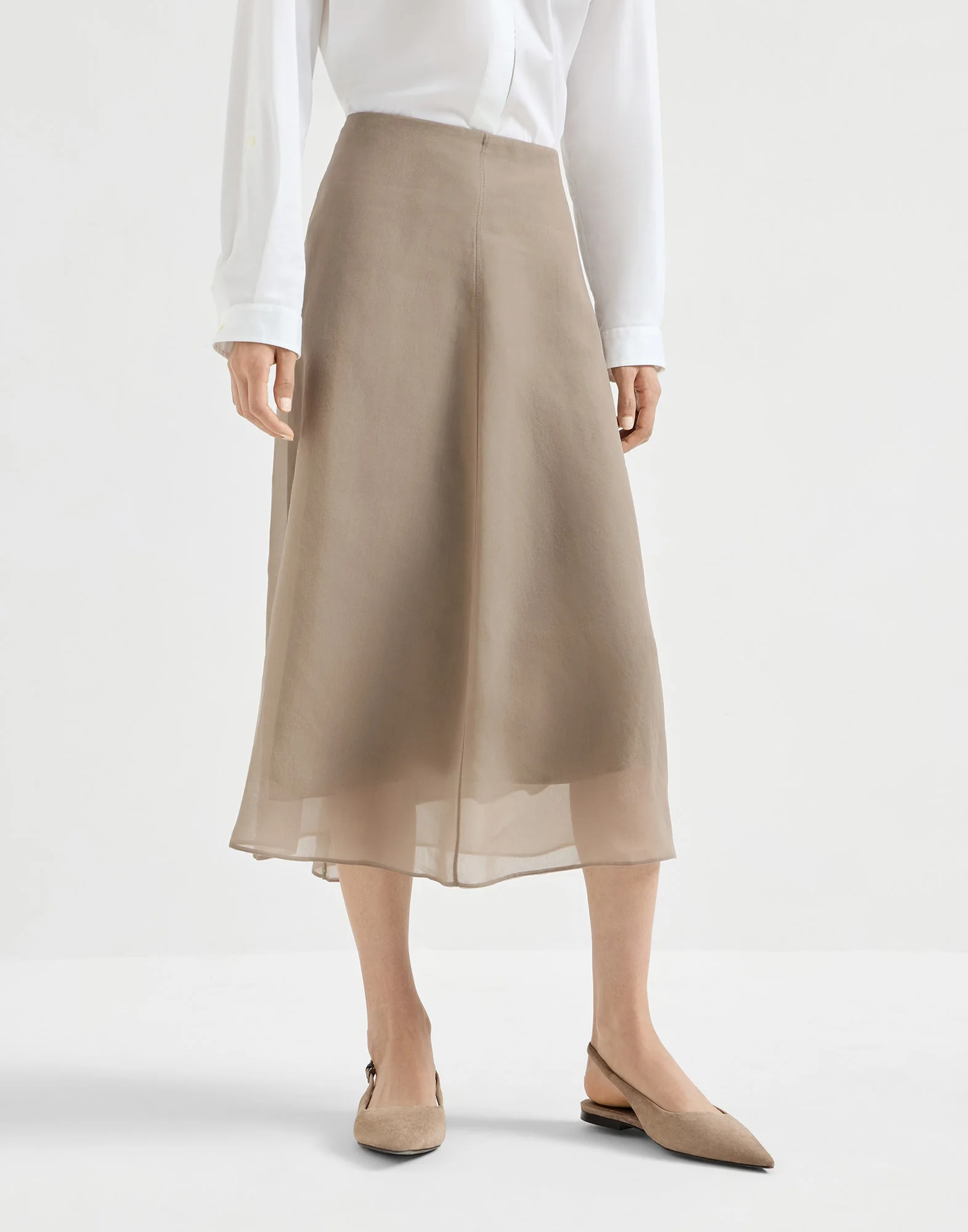 Crispy silk circle skirt - 1