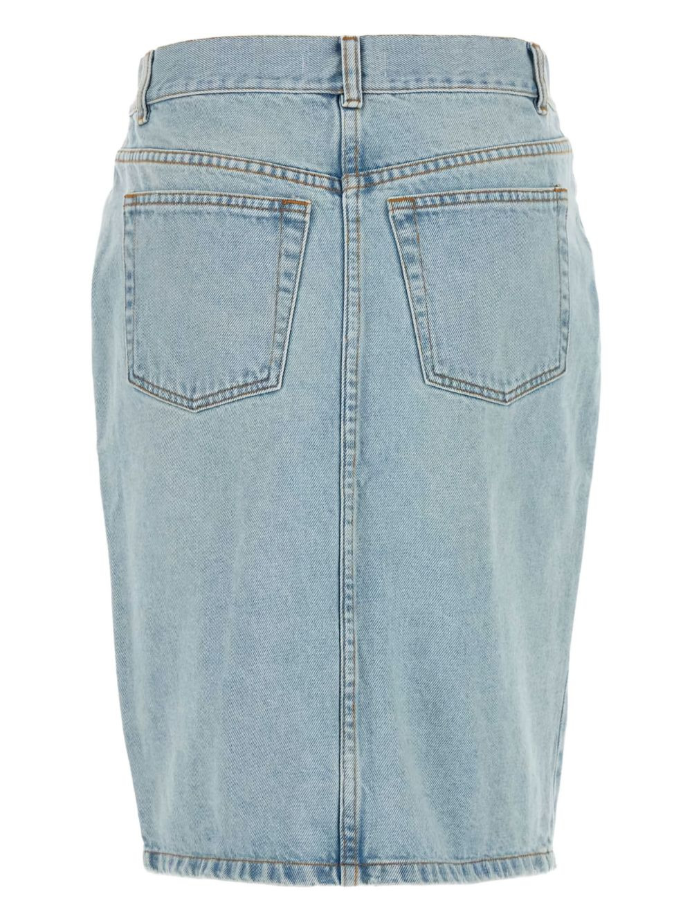 Luna stud-embellished denim skirt - 2