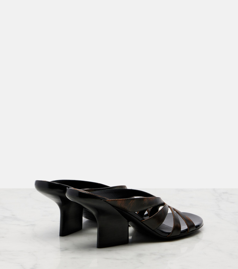Dries Van Noten Distressed leather mules outlook