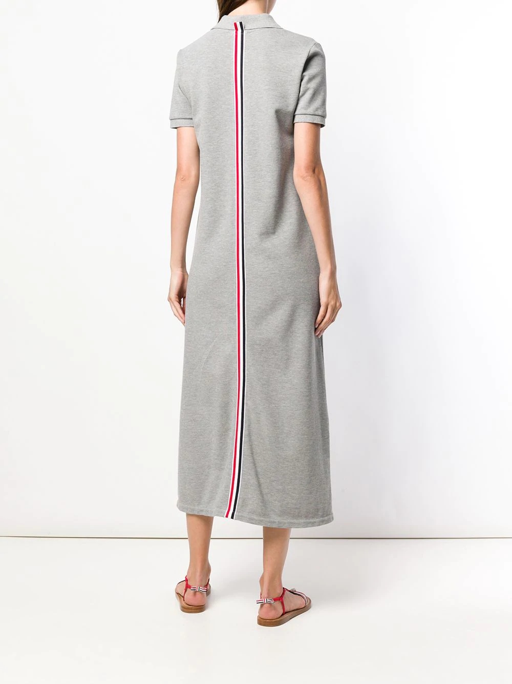 RWB-stripe polo shirt dress - 4