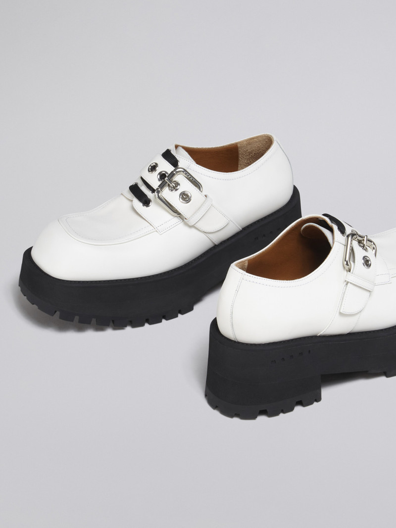 WHITE SOFT CALF LEATHER MOCCASIN 5