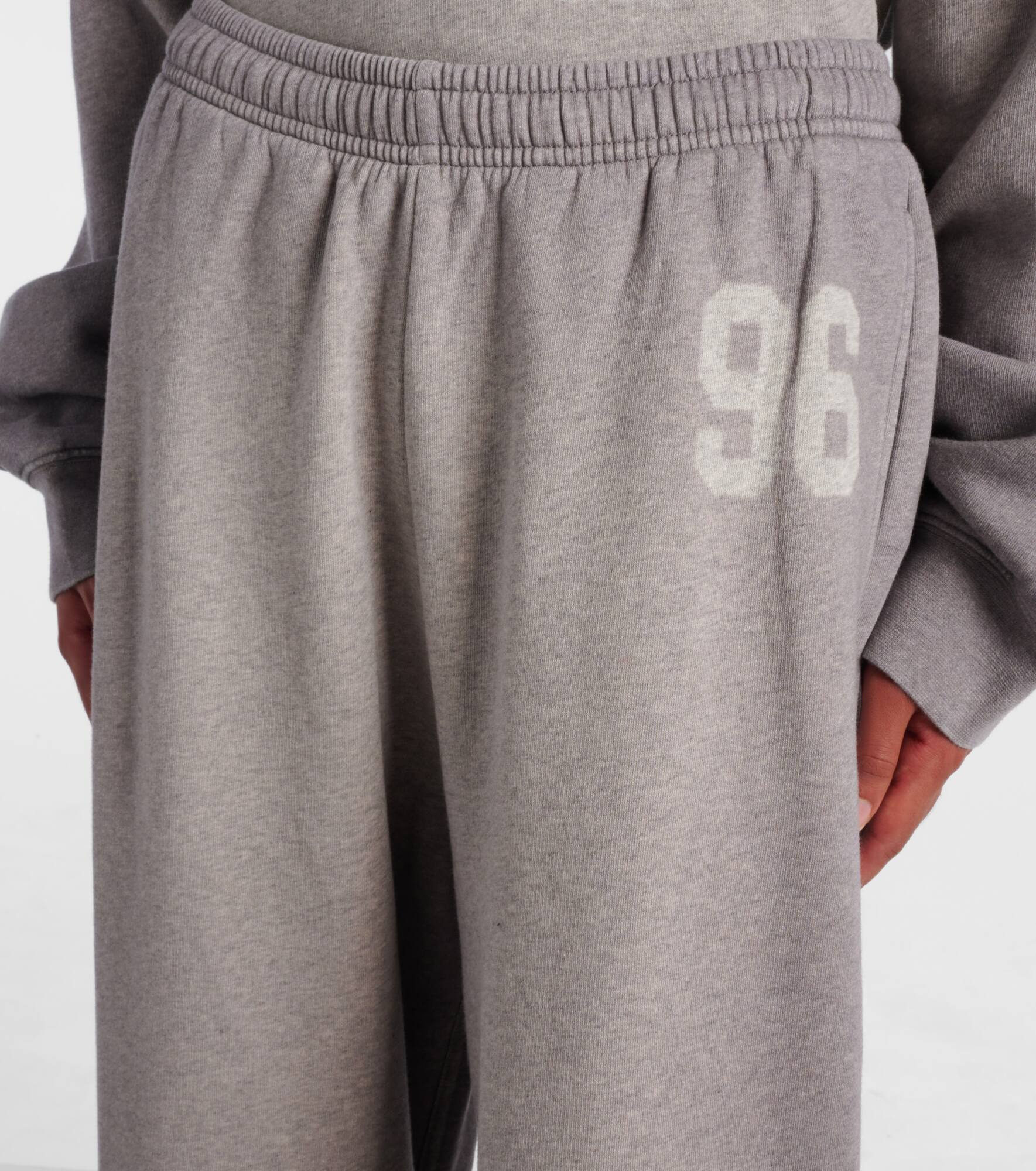 Felin logo cotton fleece sweatpants - 4