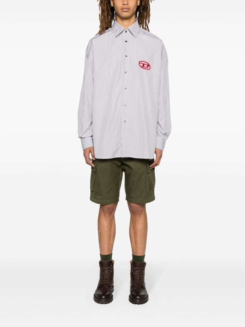 Diesel S-Douber logo-embroidered shirt outlook