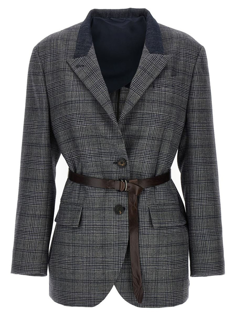 Brunello Cucinelli Brunello Cucinelli Monile Houndstooth Blazer outlook