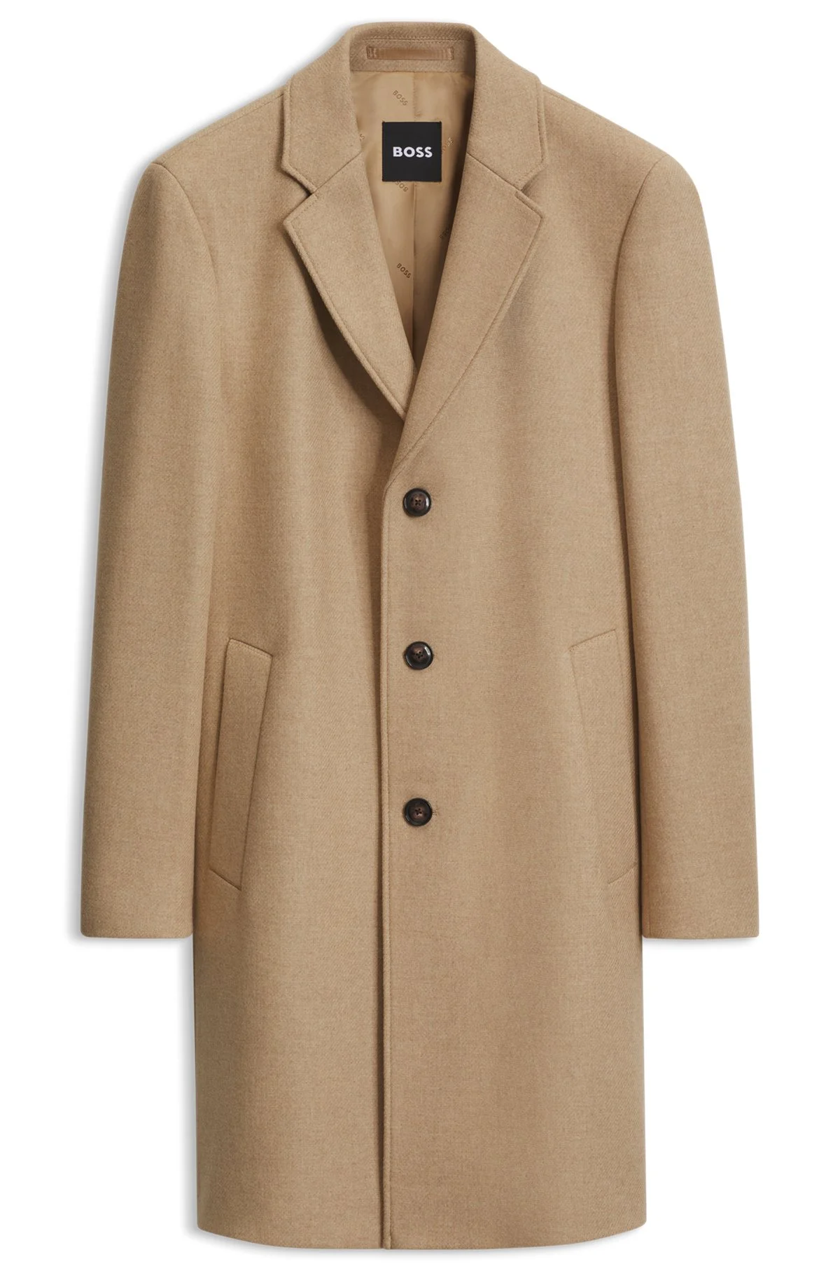SLIM-FIT COAT IN A WOOL BLEND - 1