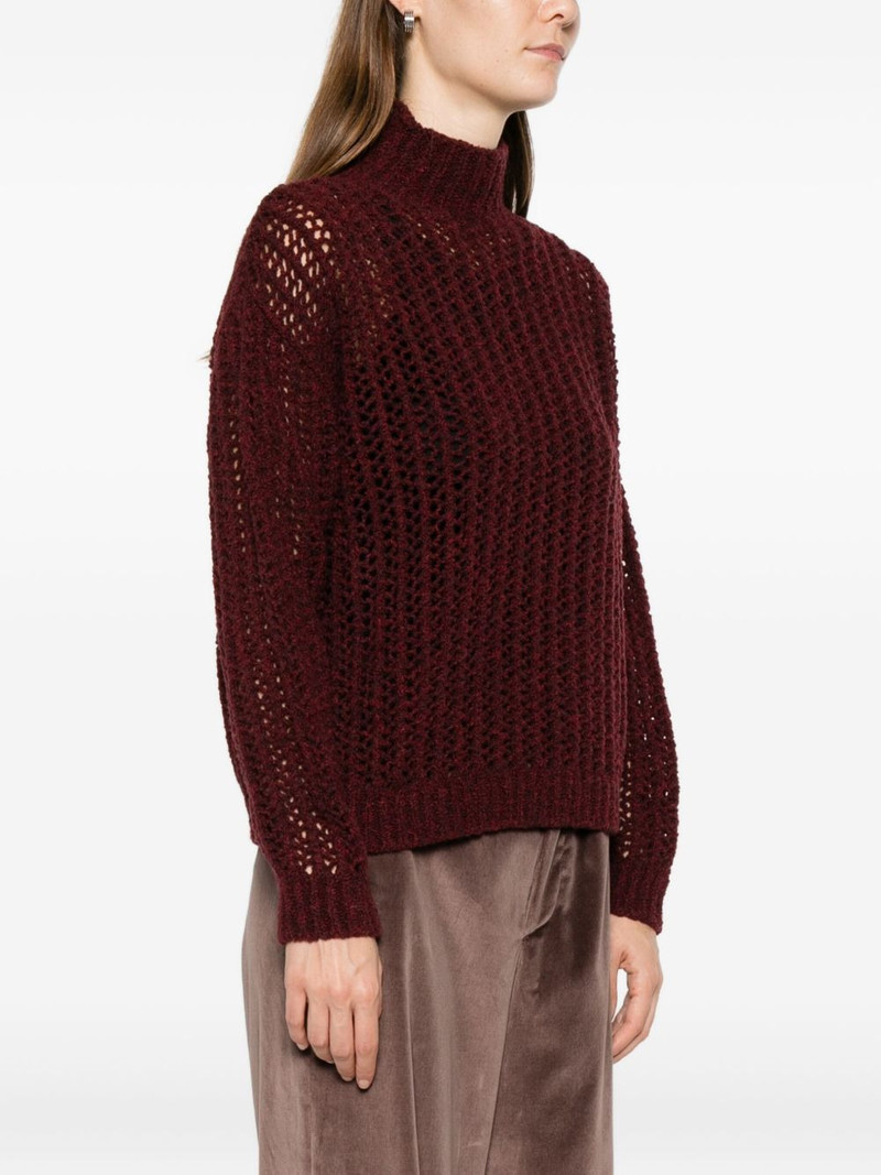 Quaglia openwork high-neck sweater 3