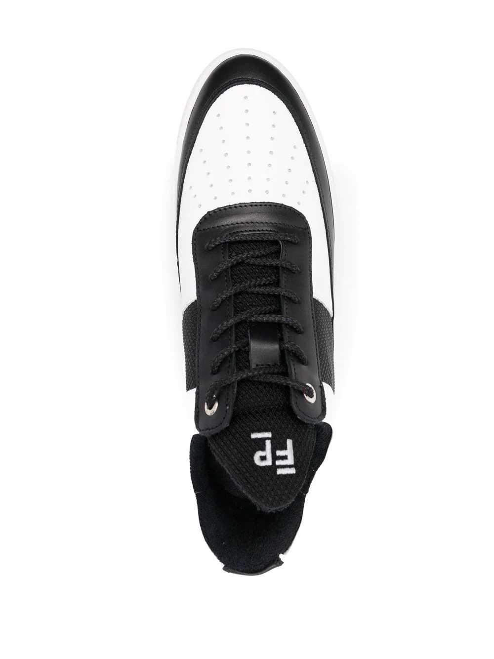 two-tone panelled trainers - 4