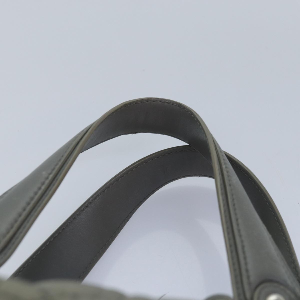 DIOR Canage Hand Bag Nylon Gray Silver - 8