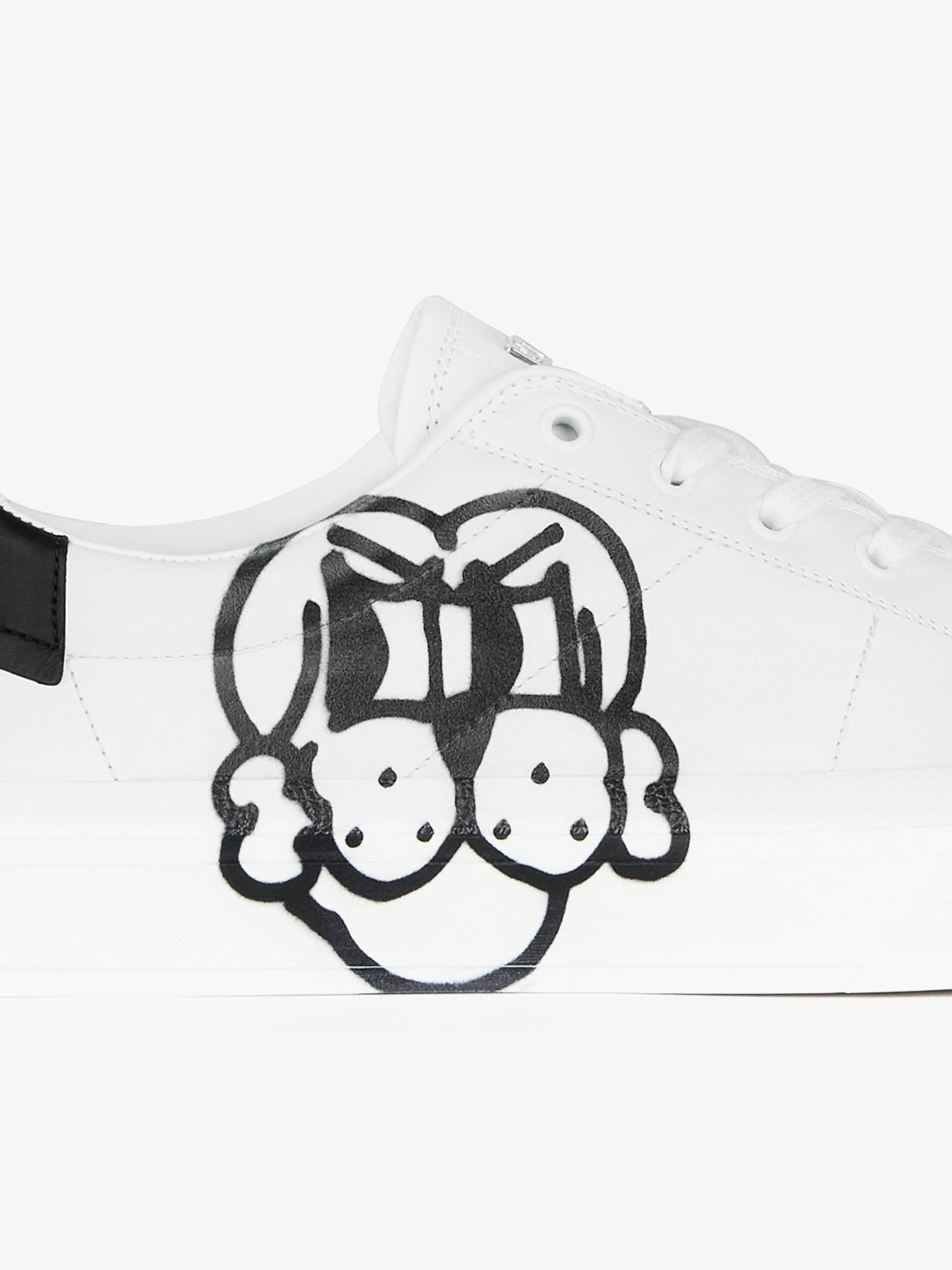 SNEAKERS CITY SPORT IN LEATHER WITH TAG EFFECT DOG PRINT - 6