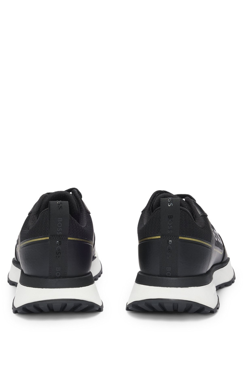 MIXED-MATERIAL TRAINERS WITH LARGE SIDE-PANEL LOGO 5