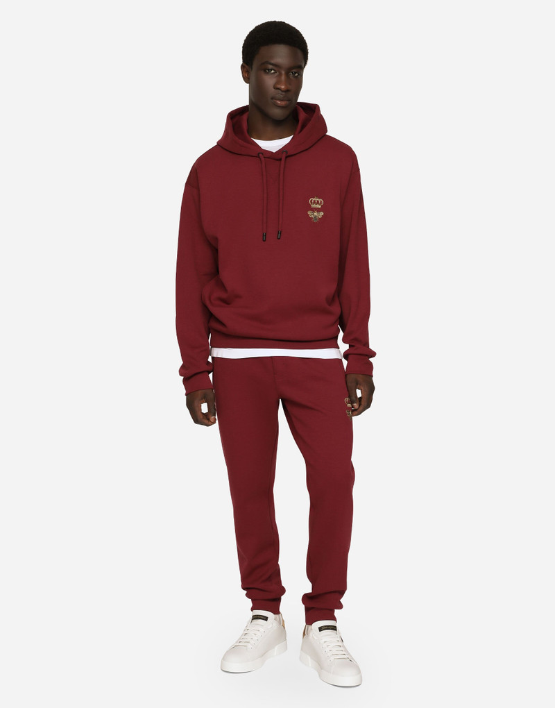 Dolce & Gabbana Cotton jersey hoodie with embroidery outlook