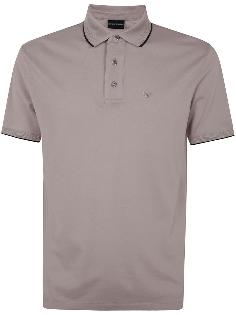 embroidered-logo cotton polo shirt 1