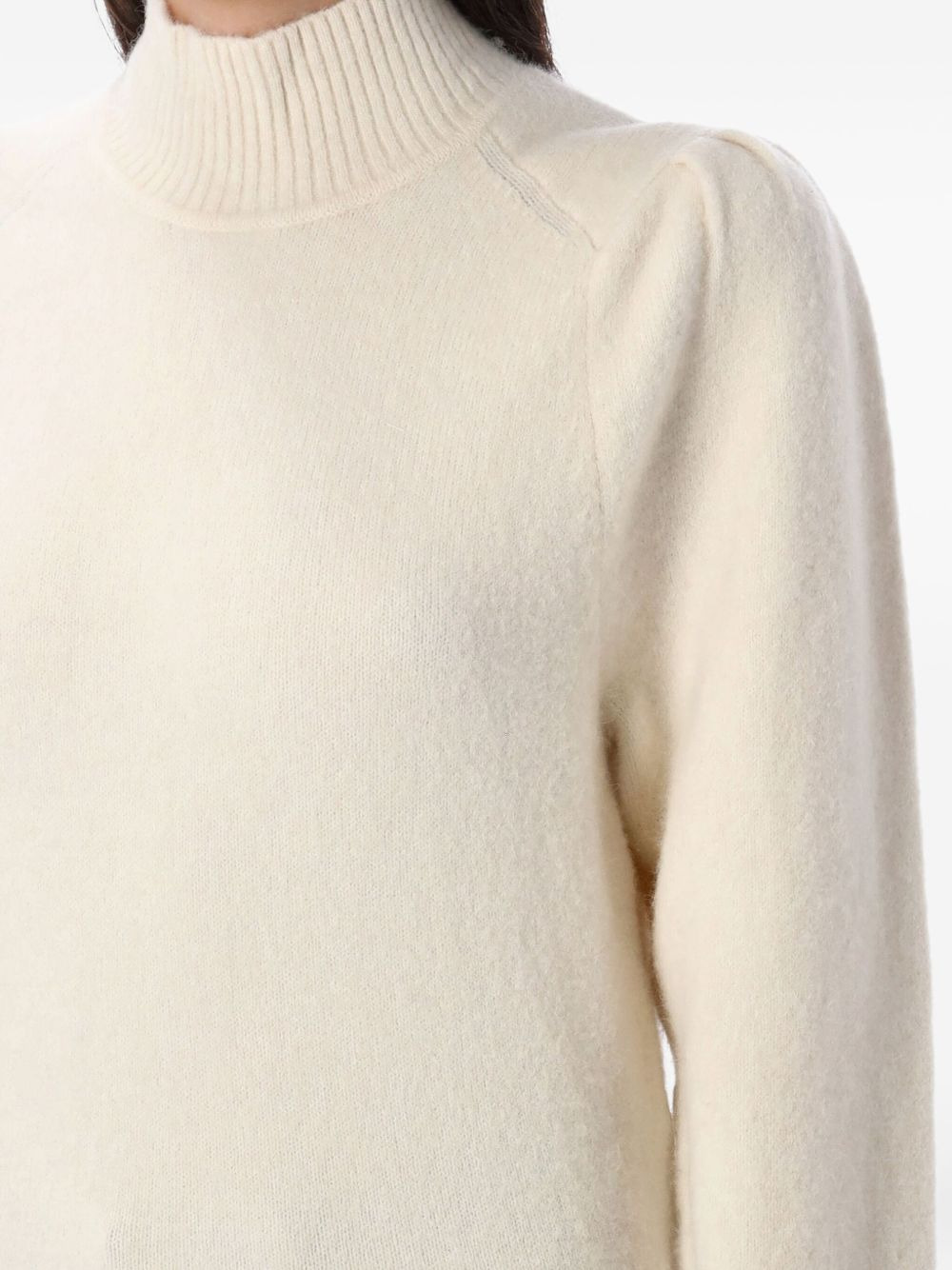 turtleneck puff-shoulder jumper - 3