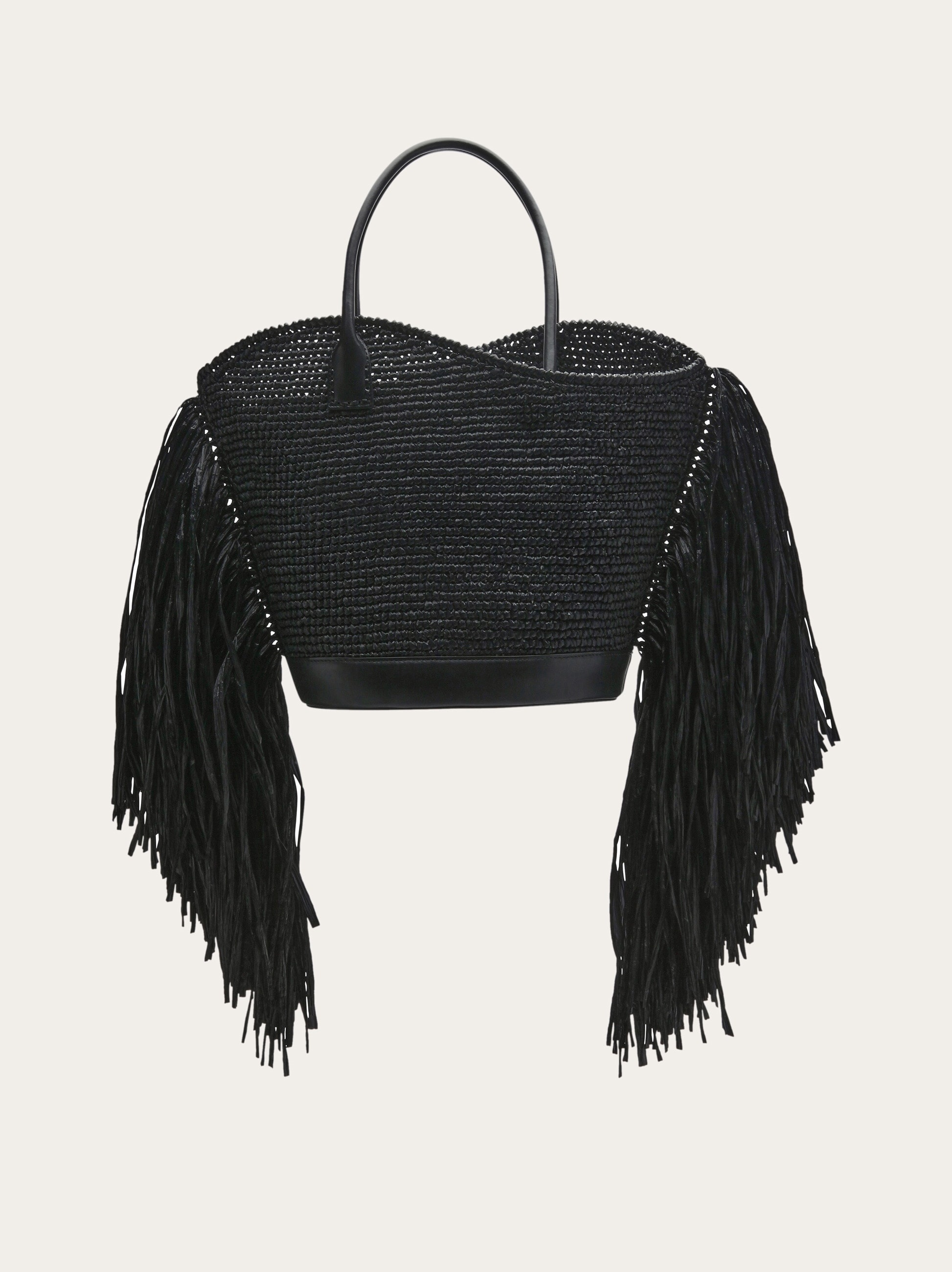 Tote bag with cut-out and fringes - 4