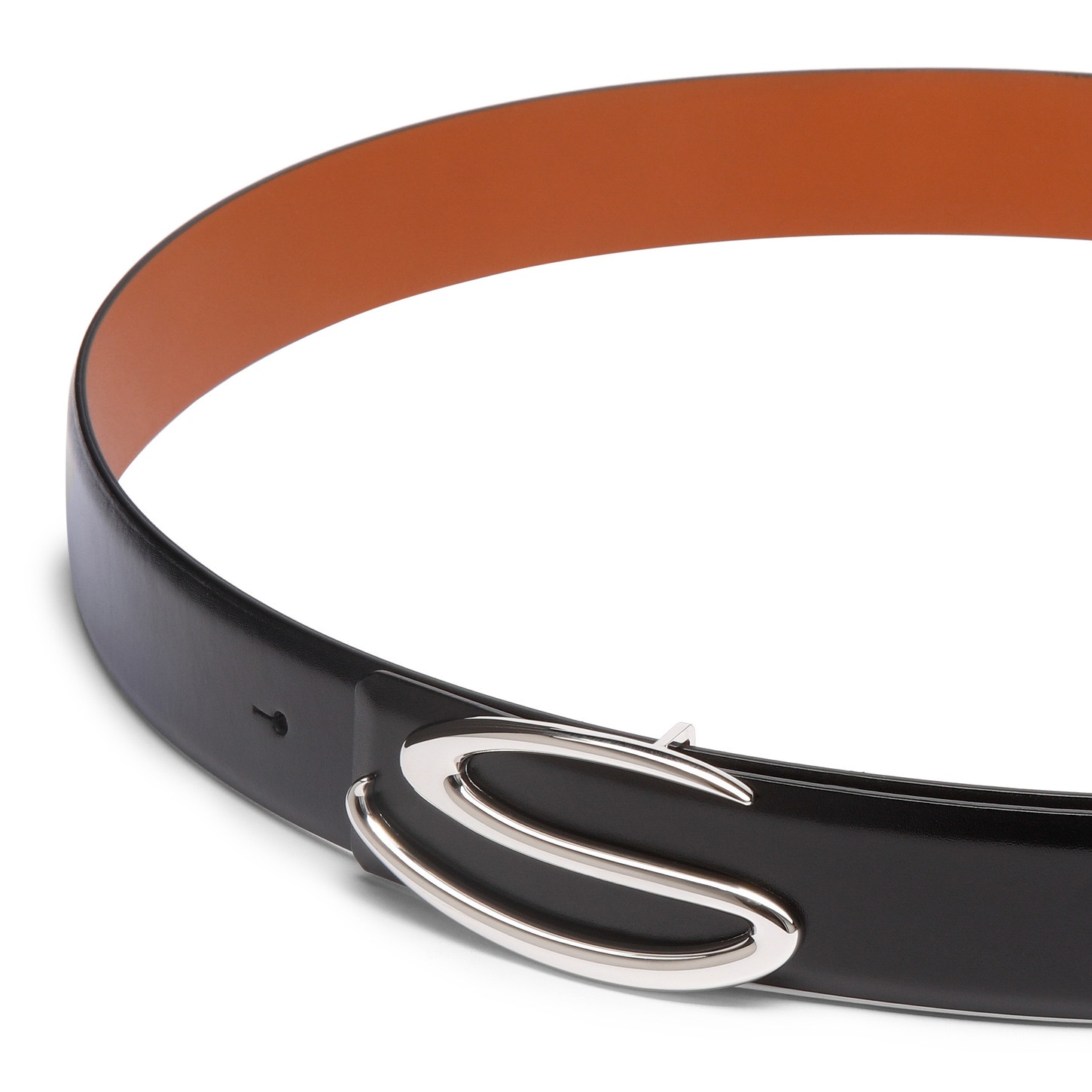 Blue leather belt strap - 2