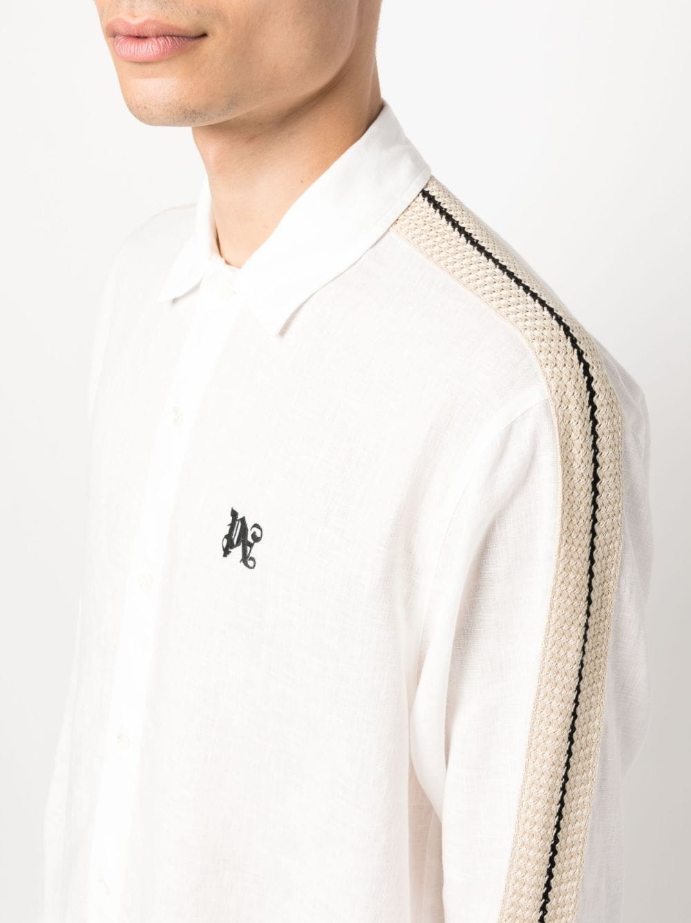 PA Monogram-print linen shirt - 5