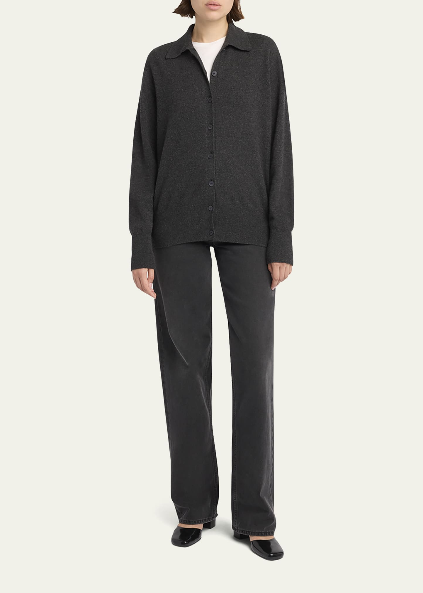 Lillia Cashmere Collared Cardigan - 2