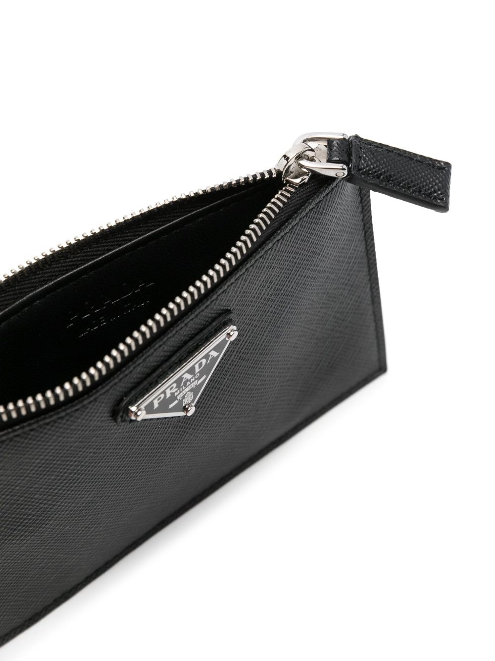 enamel triangle-logo leather wallet - 3