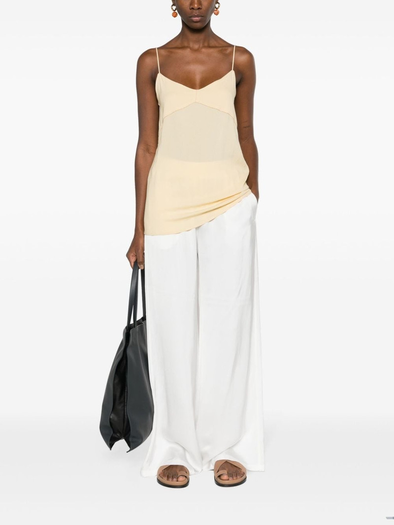 FABIANA FILIPPI beaded-trim crepe tank top outlook