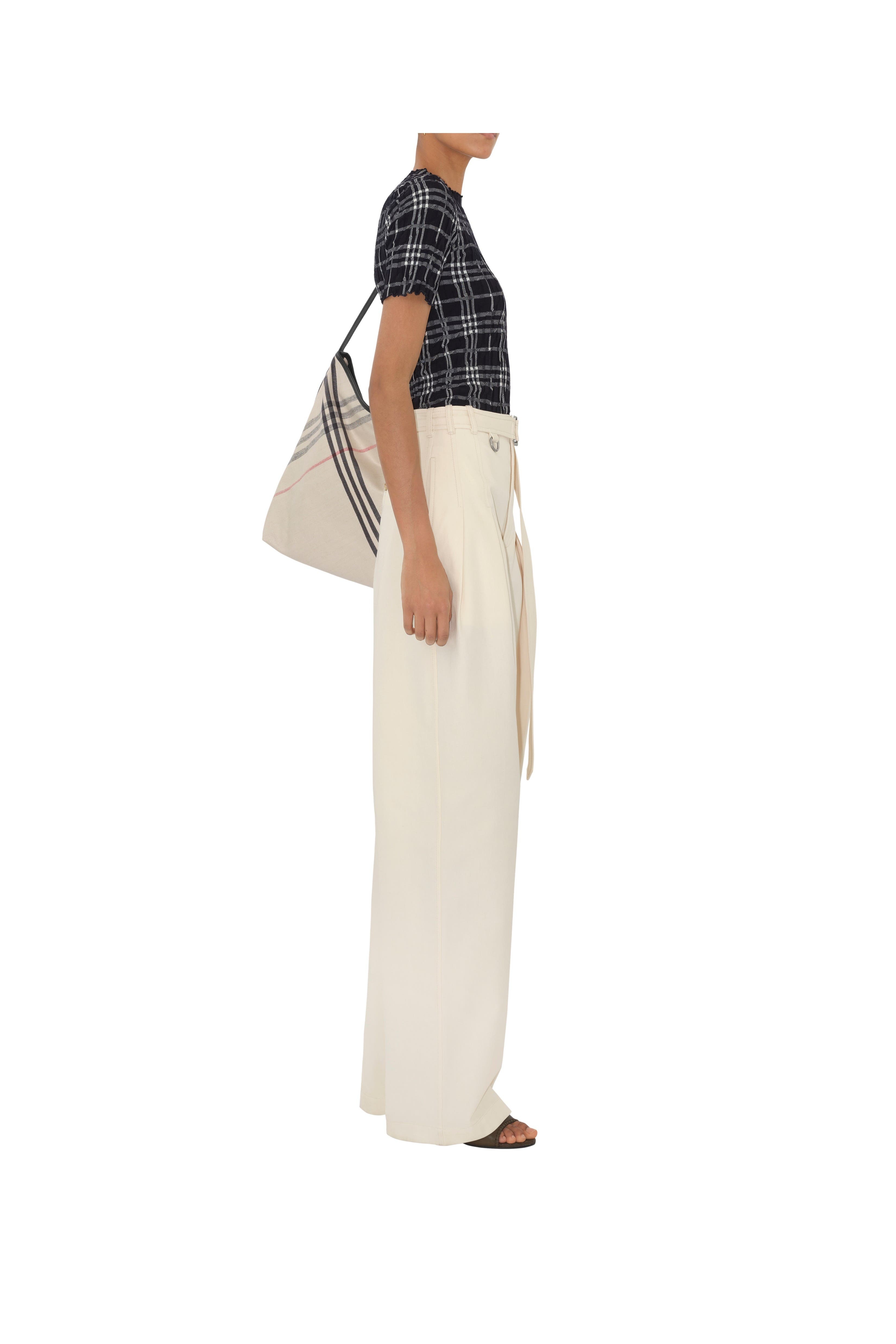 burberry Gabardine Belted Trousers in Lunar at Nordstrom - 3