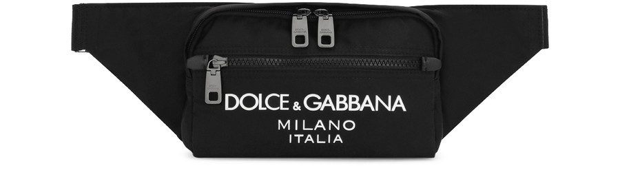 Small belt bag with rubberized logo - 1