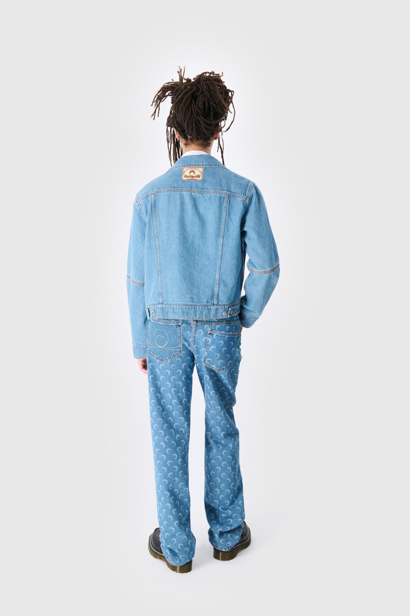 Moon Laser Denim Straight Jeans 3