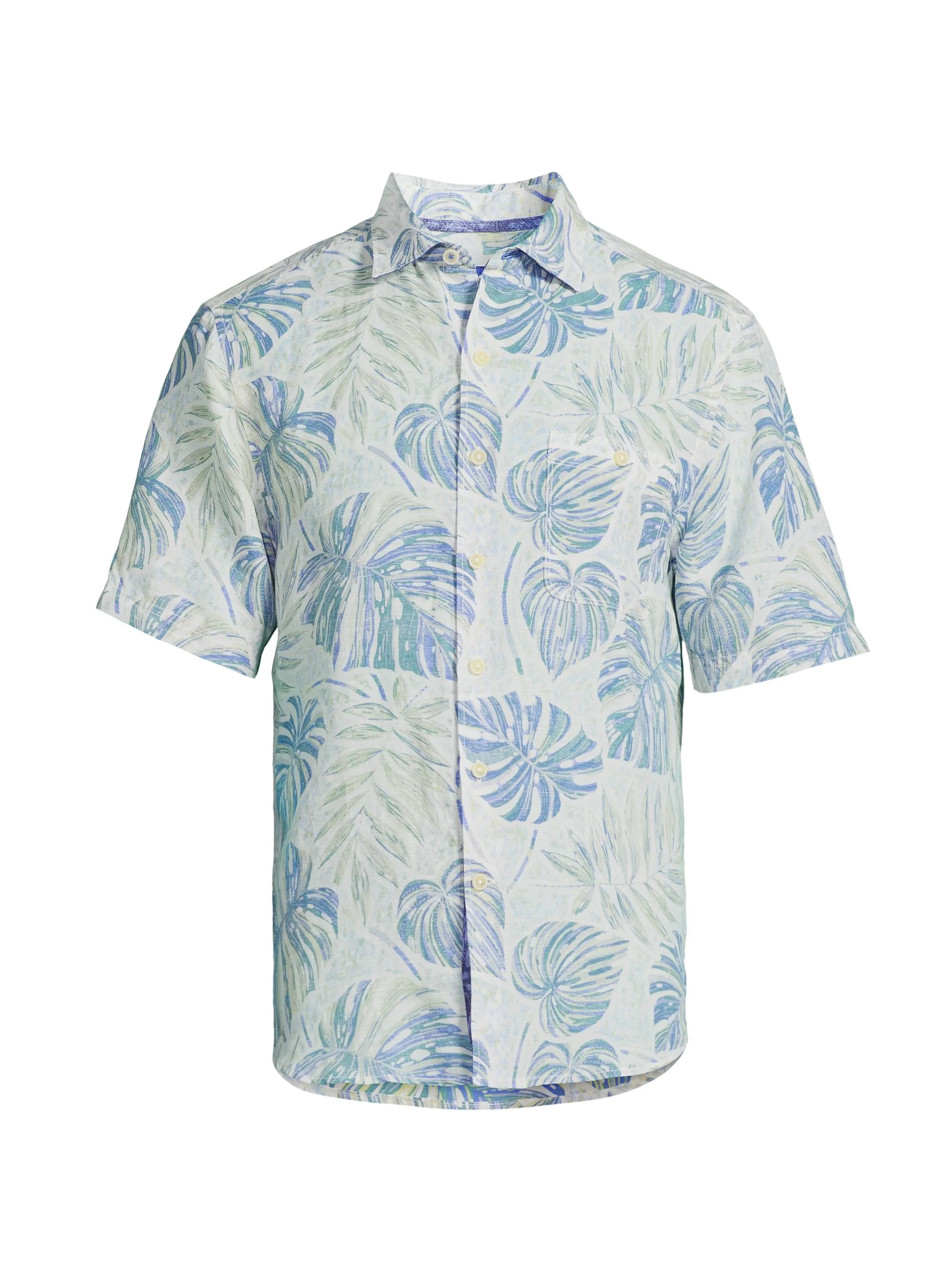 Men's Grand Monstera Short-Sleeve Shirt - Blue Whisper - 1