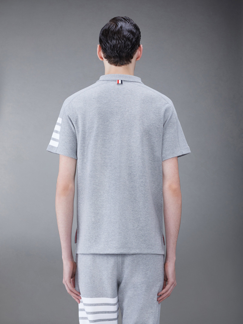 Thom Browne 4-Bar stripe polo shirt outlook