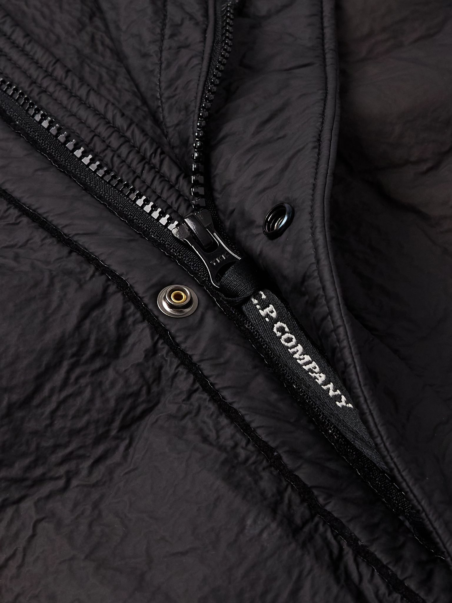 Logo-Appliquéd Feltro Bi-Film Jacket Black - 4