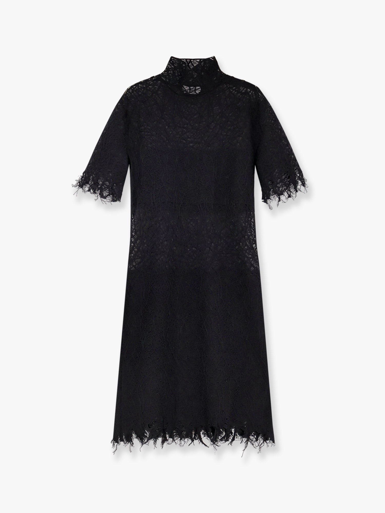 Alexander Mcqueen Lace Dress With Cotton Inserts And Organic Silk - 1