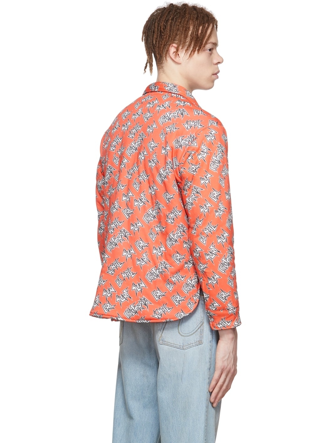 Orange Cotton Over Shirt - 3
