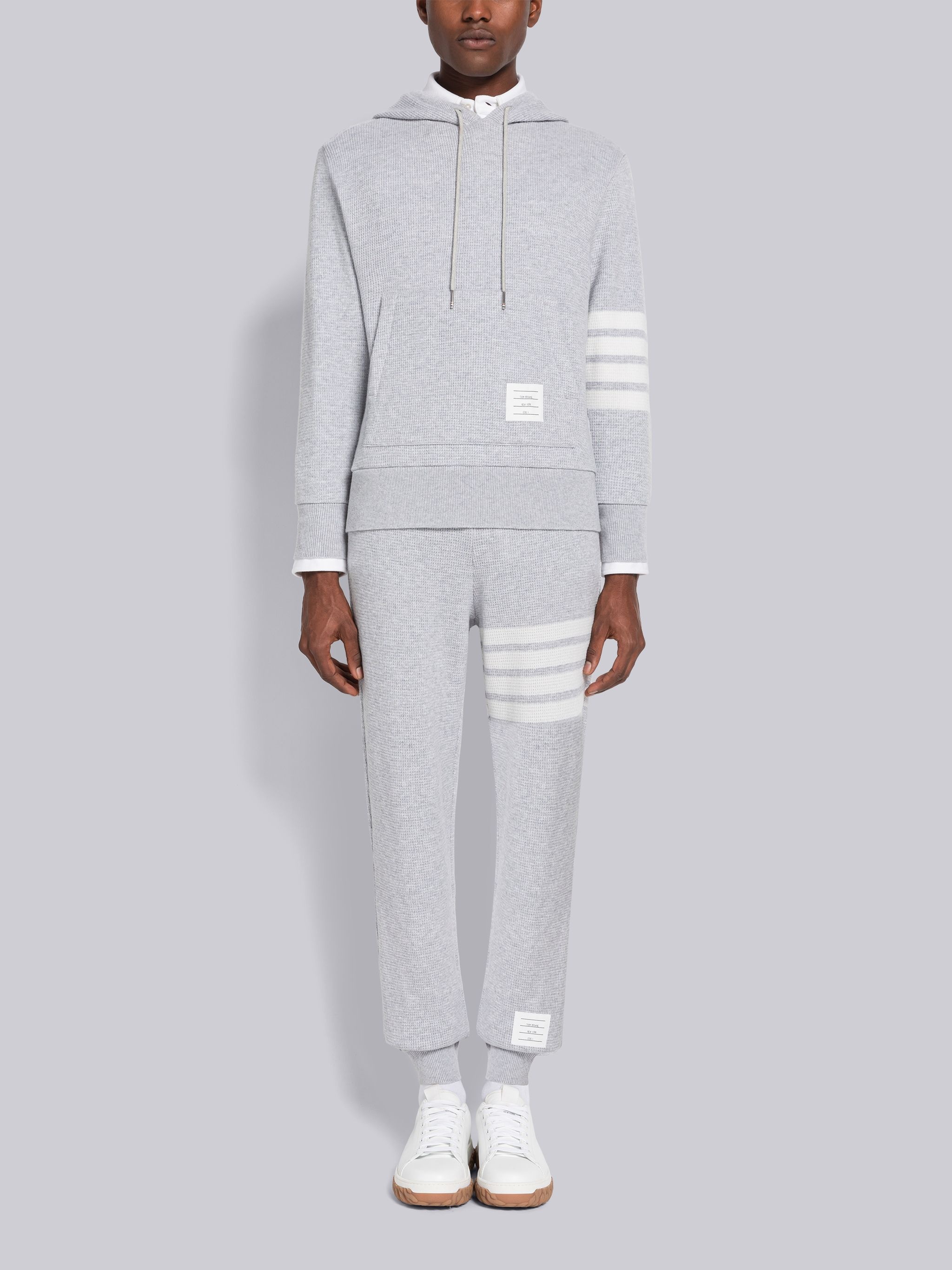 Cashmere Waffle 4-Bar Hoodie Pullover - 4