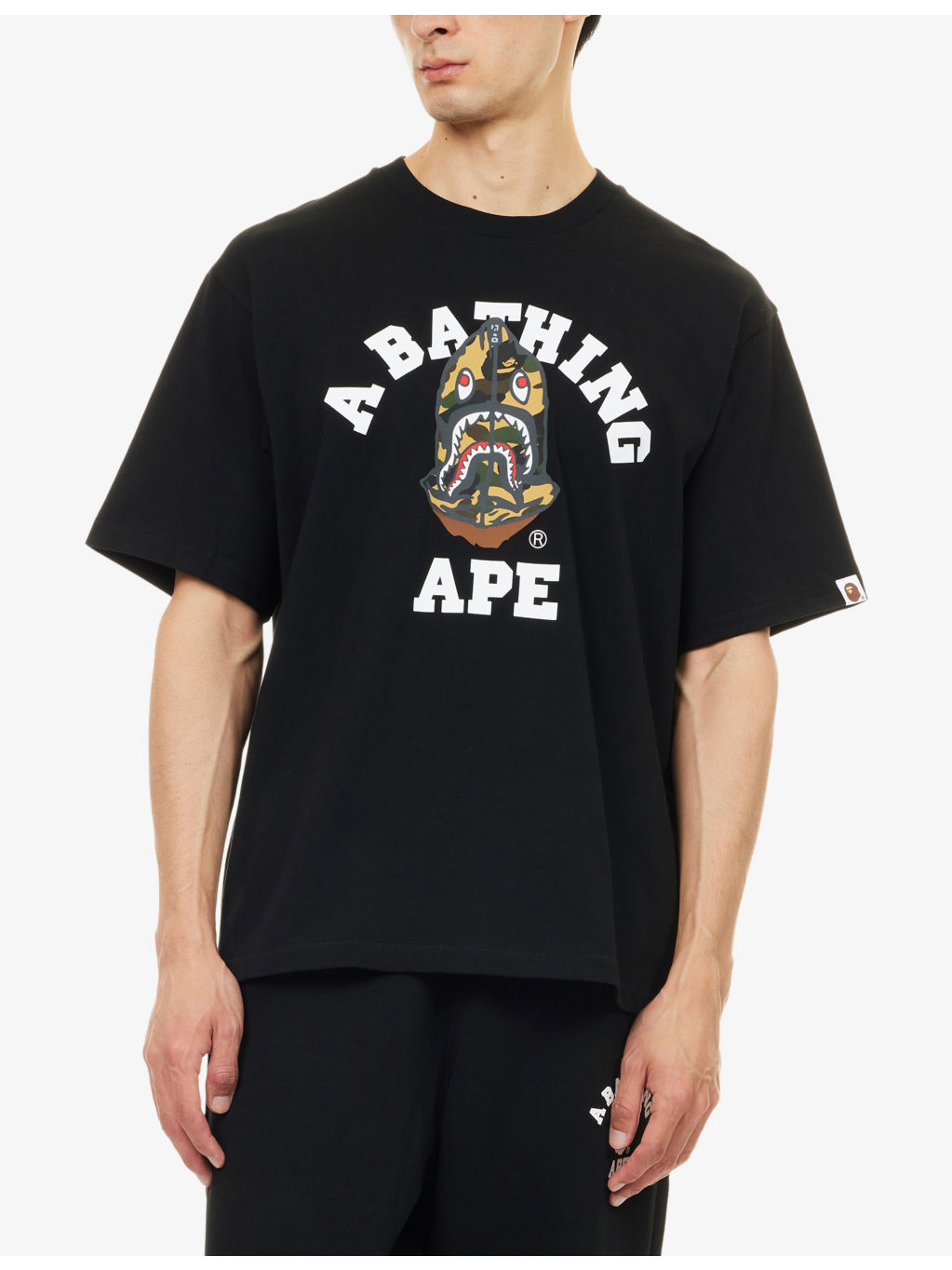 1st Camo Shark Graphic-Print Cotton T-Shirt - 3
