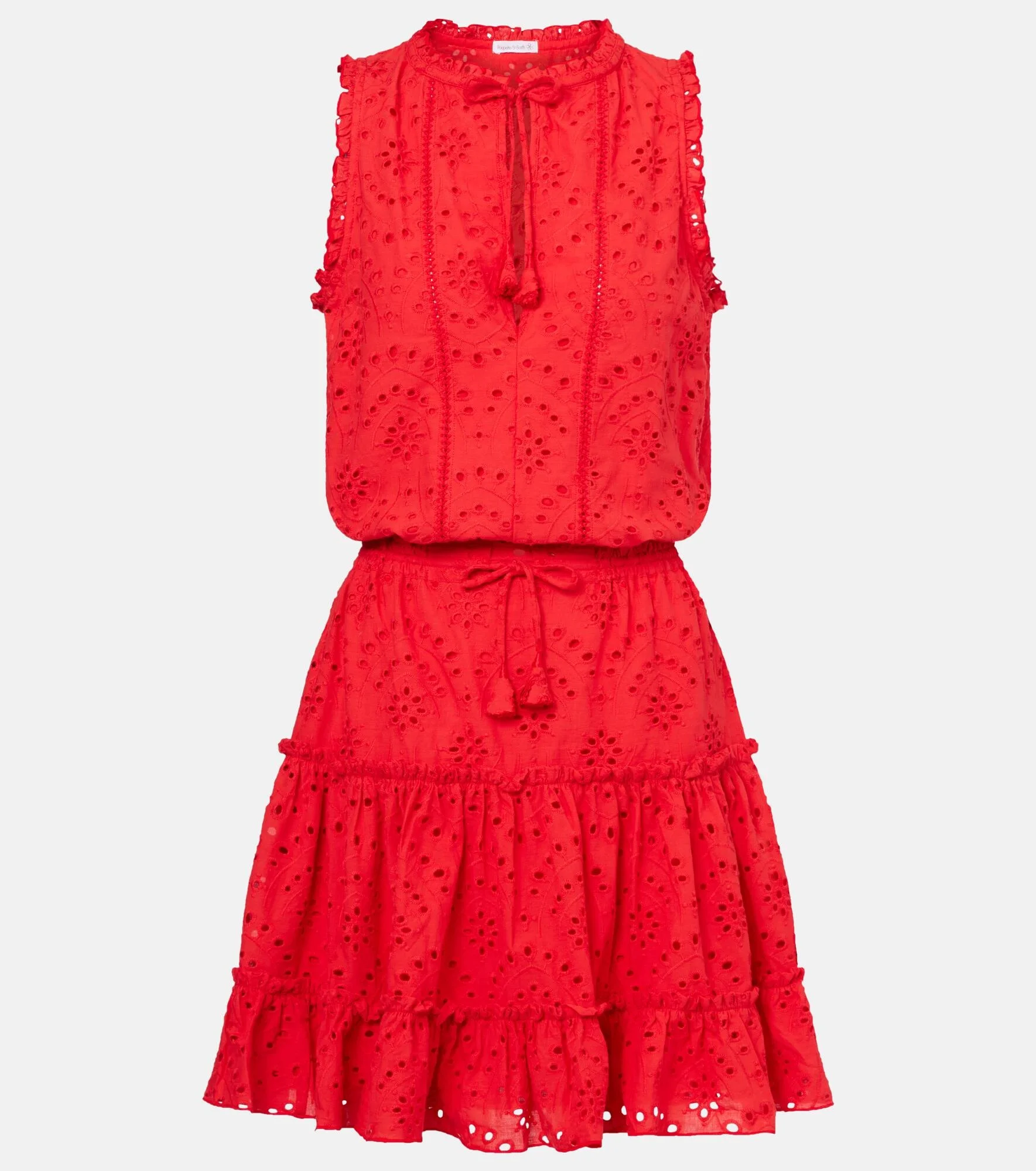 Clara broderie anglaise cotton minidress - 1