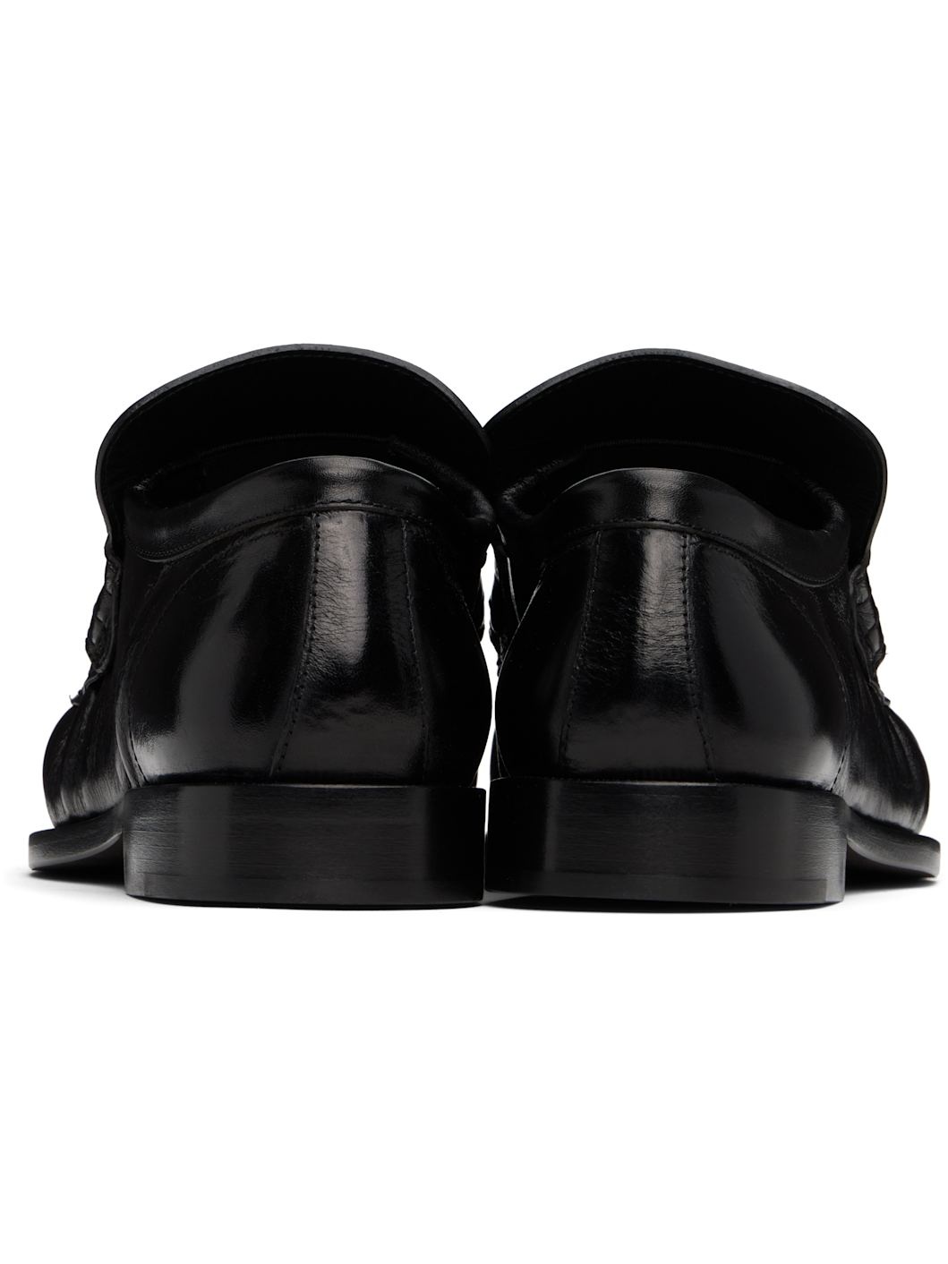 Black Leather Loafers - 2