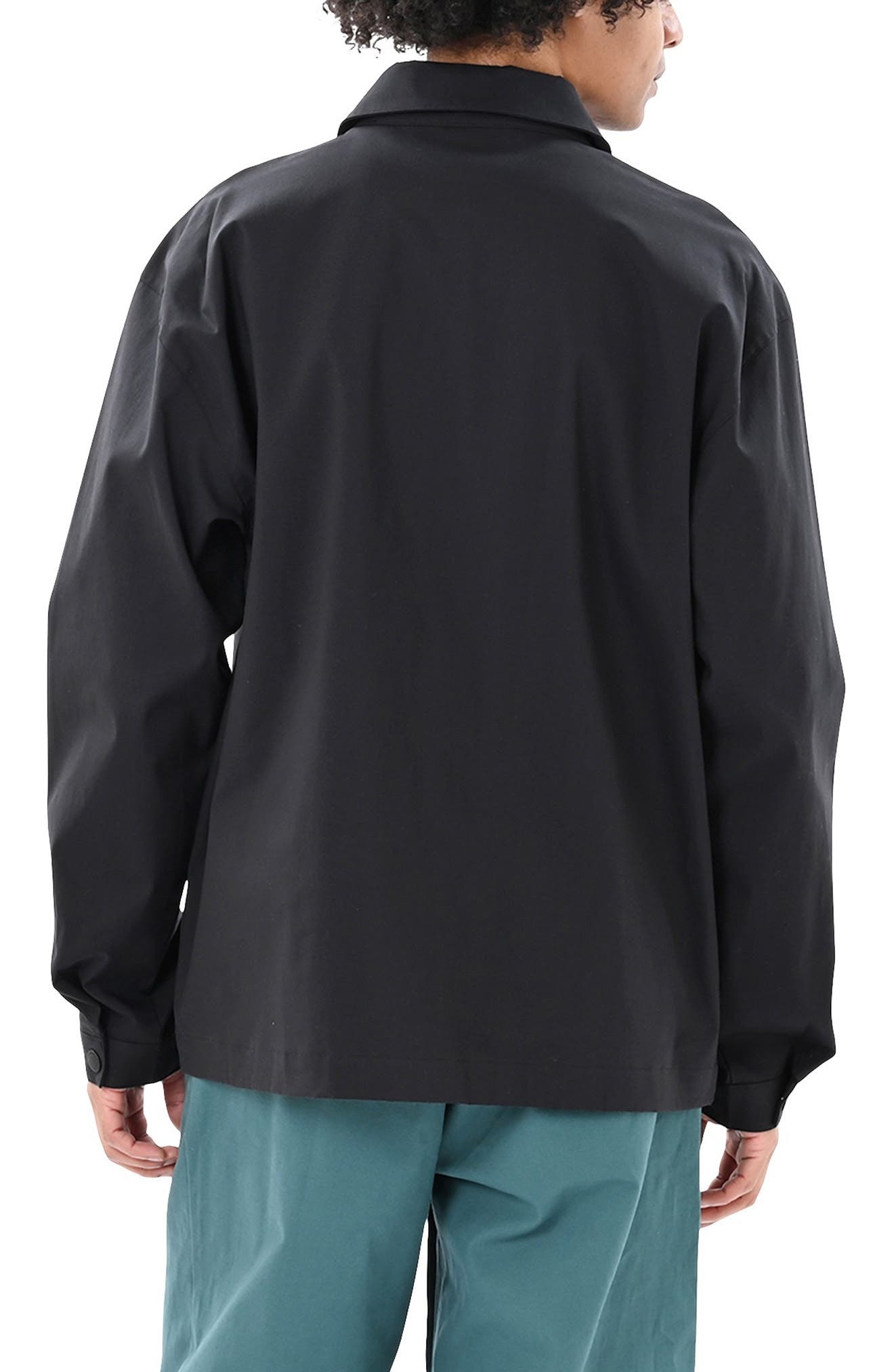 New Balance Water Repellent Cotton Blend Twill Coach's Jacket in Black at Nordstrom - 2